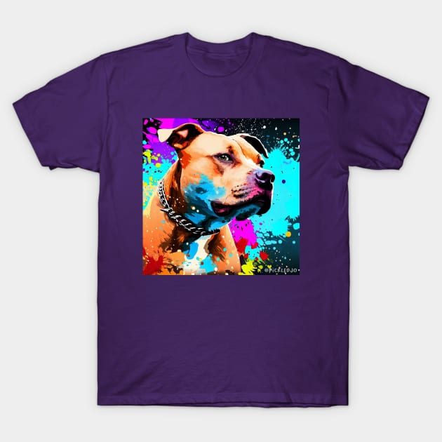 Pitbull Pop Art T-Shirt by Sketchy